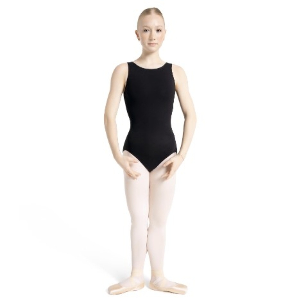 Capezio High-Neck Sleeveless Tank Leotard Small Black CC201 NWT *Minor Flaw
